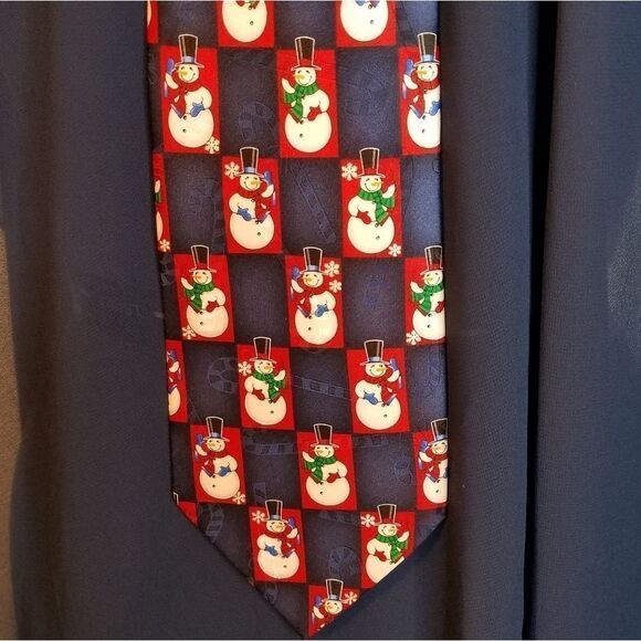 HALLMARK Snowman Christmas TieAA‎ - Picture 2 of 6